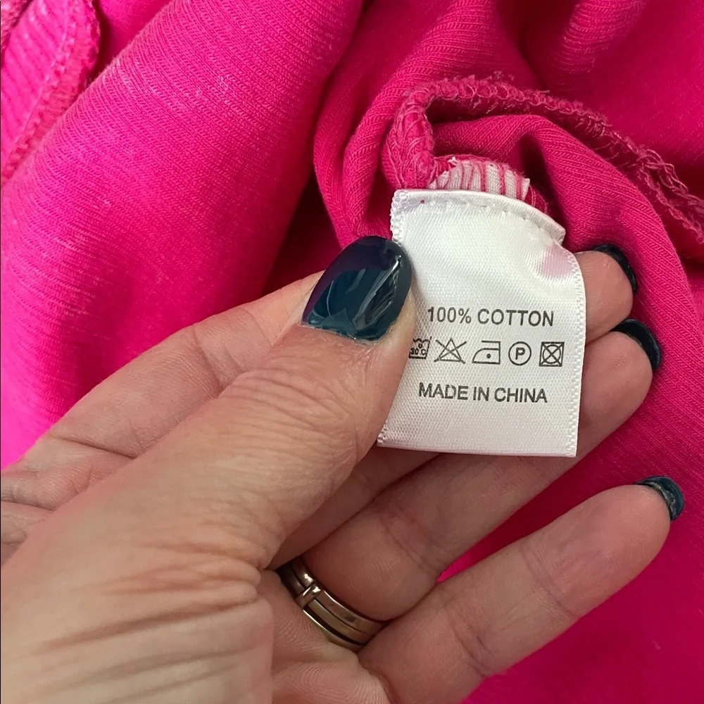 Jess Lea oversized crew sweatshirt pink women’s large - Picture 5 of 5